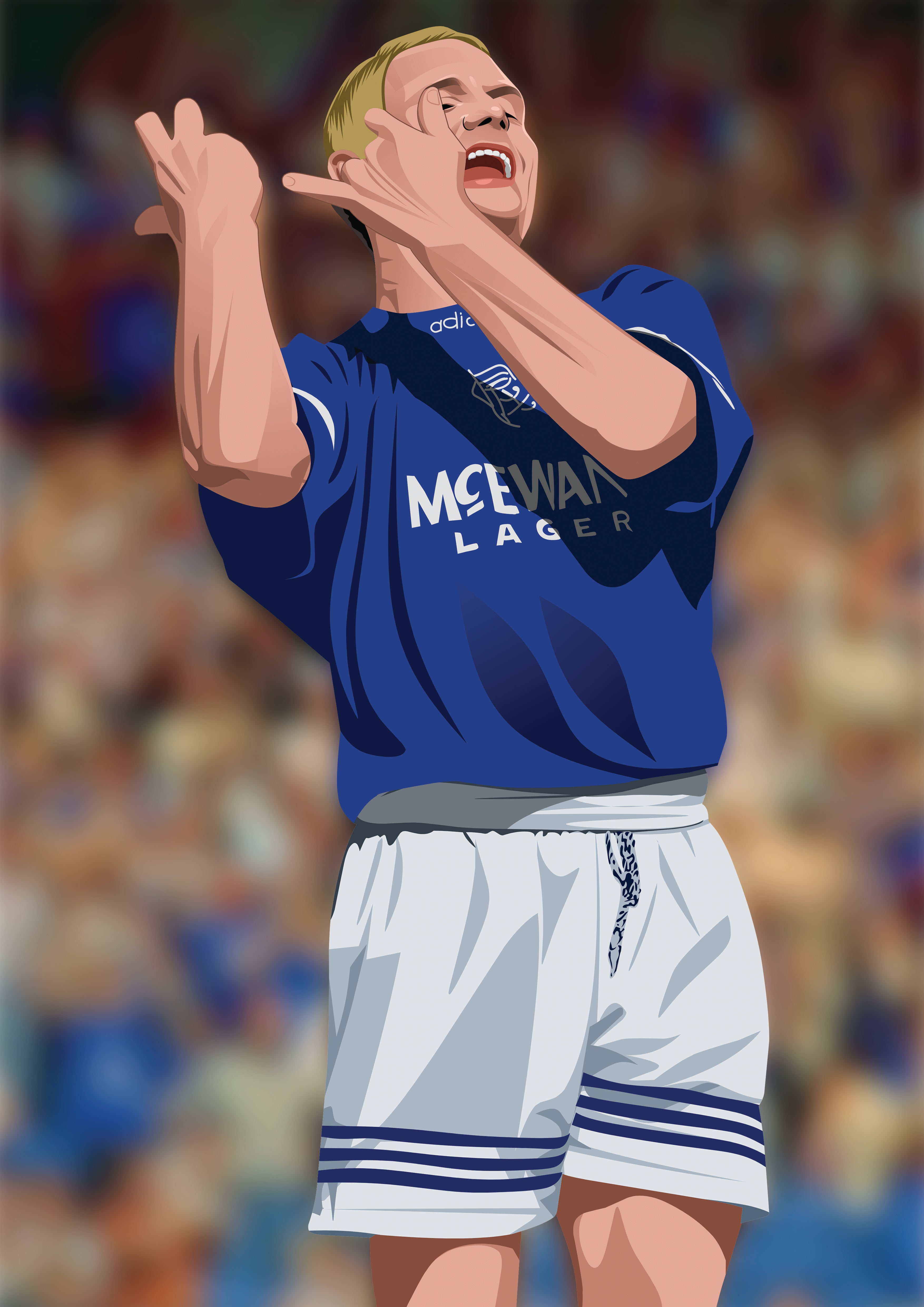 Gazza A3 Print
